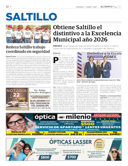 Edición impresa, hoja 12