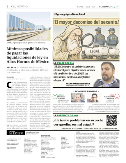Edición impresa, hoja 2
