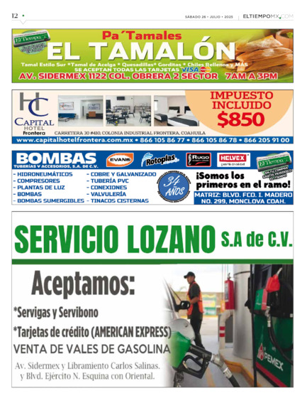 Edición impresa, hoja 12