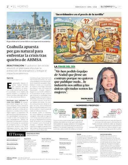 Edición impresa, hoja 2